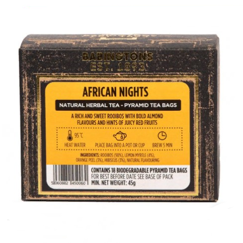 Травяной чай в пакетиках Babingtons African Nights 18 шт
