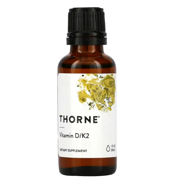 Витамины D и K2 Thorne 25 мкг (1000 ме) 30 мл