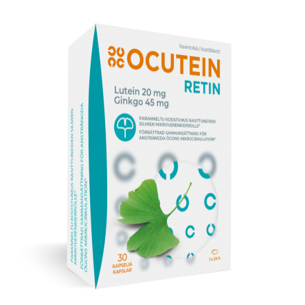 Пищевая добавка Ocutein Retin для улучшения микроциркуляции уставших глаз в капсулах 30 шт.