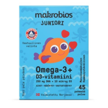 Macrobios Junior Omega3 + D3 45шт