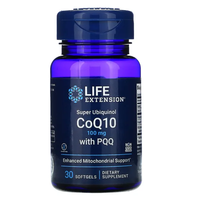 Супер убихинол CoQ10 Life Extension 100 мг для поддержки здоровья сердечно-сосудистой системы в капсулах 30 шт.