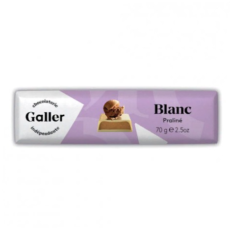 Шоколадный батончик Galler White Praliné 70 г