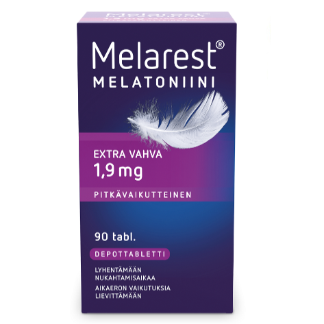 Пищевая добавка Melarest Melatoniini Extra Vahva 1,9 мг от бессонницы в таблетках 90 шт.
