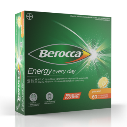 Витаминно - минеральный комплекс со вкусом апельсина Berocca orange poretabletti шипучие таблетки 60 шт.