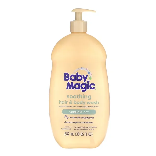 Успокаивающий гель для волос и тела Baby Magic ваниль и овес 887 мл