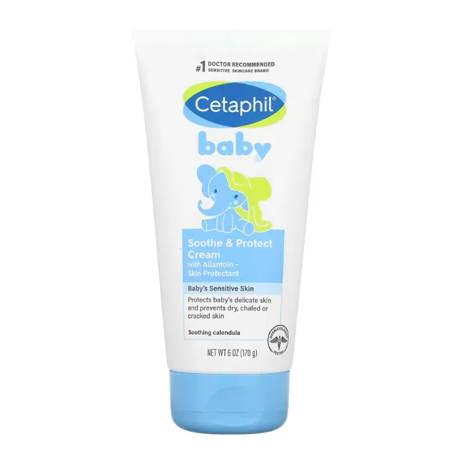 Успокаивающий и защитный крем для детей Cetaphil с органической календулой 170 г