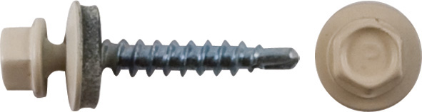 Кровельные шурупы 4.8 х 38 мм, красные RAL 3011, 100 шт.