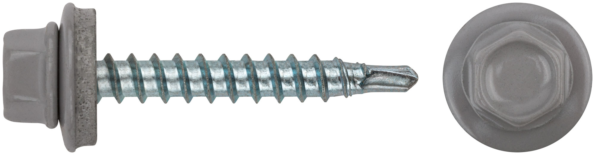 Шурупы кровельные 4.8 х 32 серые RAL-7004 фасовка 250 шт
