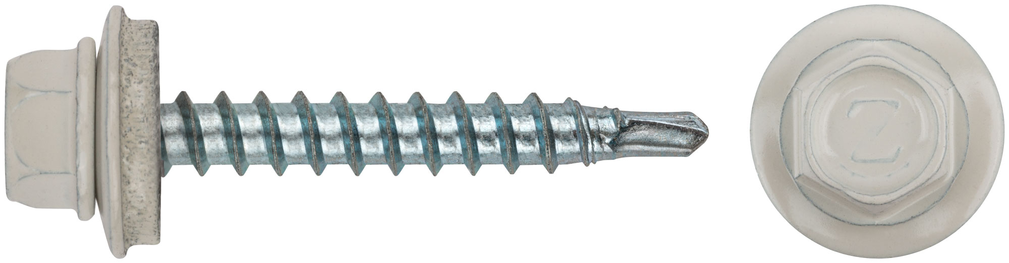 Шурупы кровельные 4.8 х 32, белый RAL-9002, 100 шт.