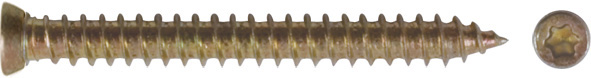 Шуруп специальный/окон, желтопассированный, головка Torx, 7,5 х 52, 10 шт Пром