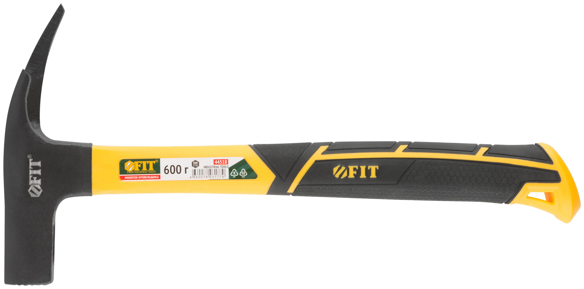 Молоток кровельщика FIT 44518 с фиберглассовой ручкой