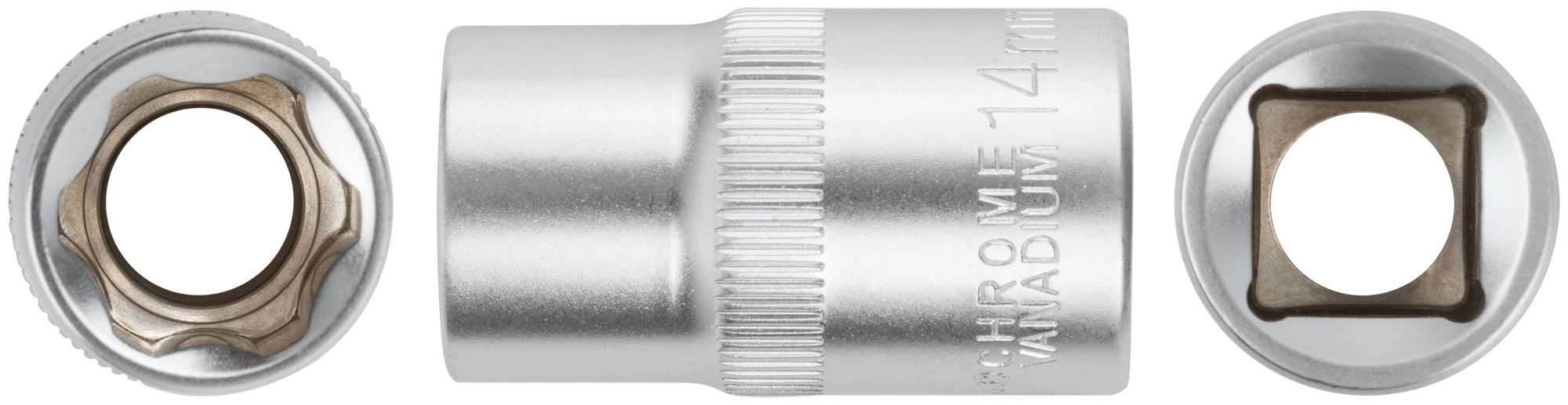 Шестигранная головка CrV 14 мм 1/2" FIT