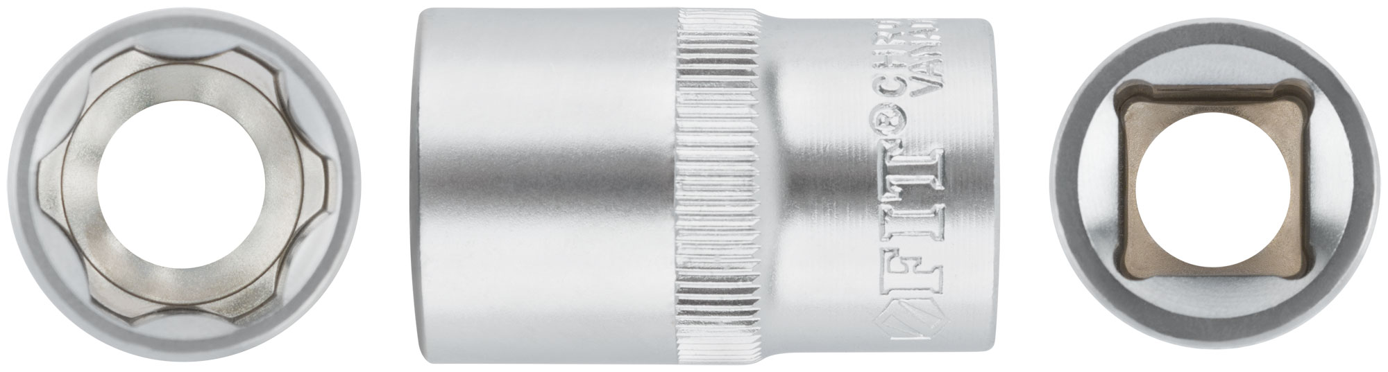 Головка 6-гранная CrV 1/2" 17 мм FIT