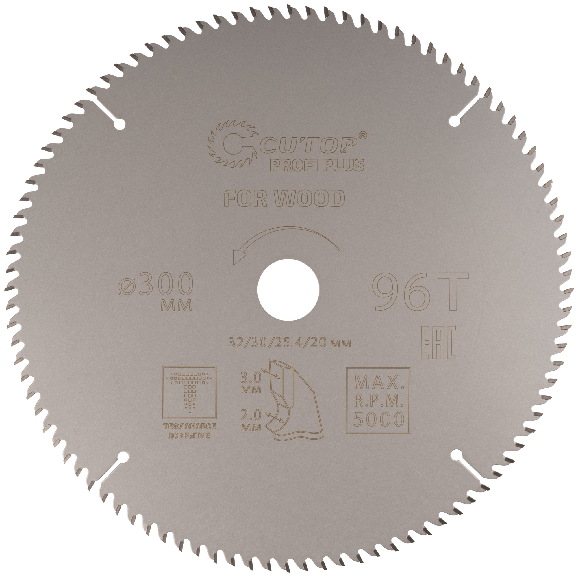 диск пильный по дереву с тефлоновым покрытием CUTOP 75-30096Т