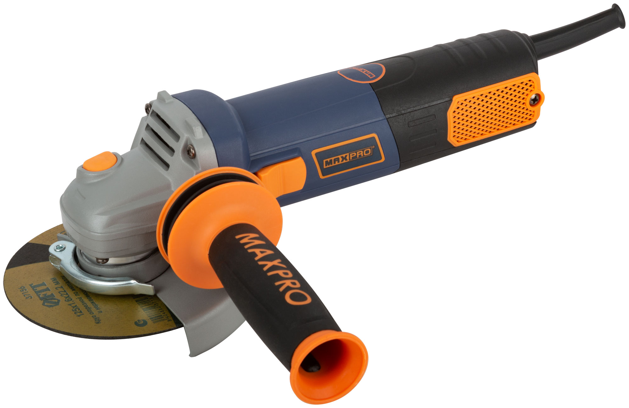шлифмашина угловая MAX-PRO 950 Вт, кожух 125 мм, антивибрационная ручка