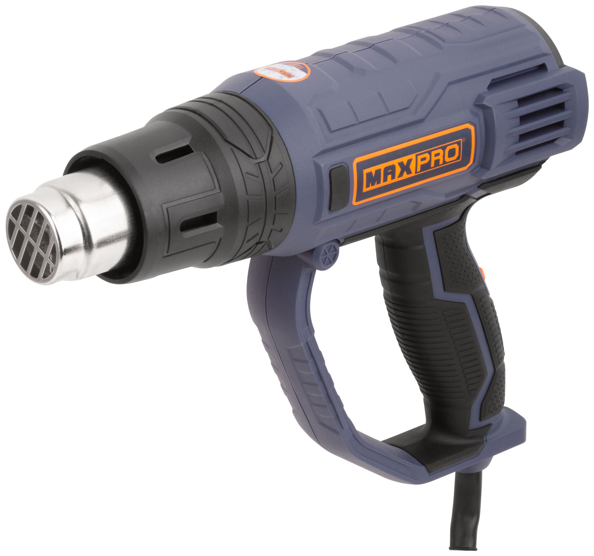 Фен технический MAX-PRO 2000 Вт с резиновым кабелем и вставками