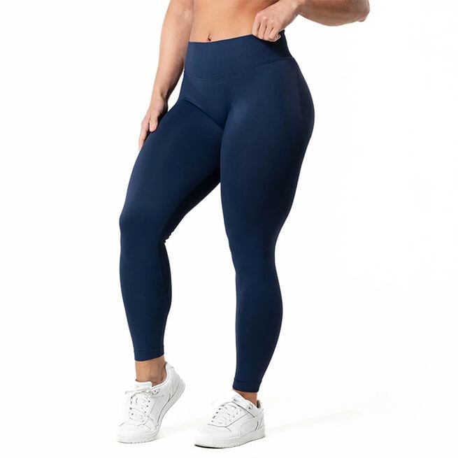 Бесшовный купальник Aura Scrunch Темно-синий