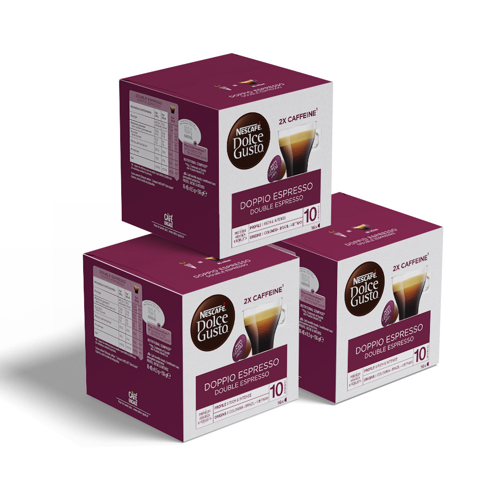 Набор кофе в капсулах NESCAFÉ Dolce Gusto Doppio Espresso 3 х 16 шт