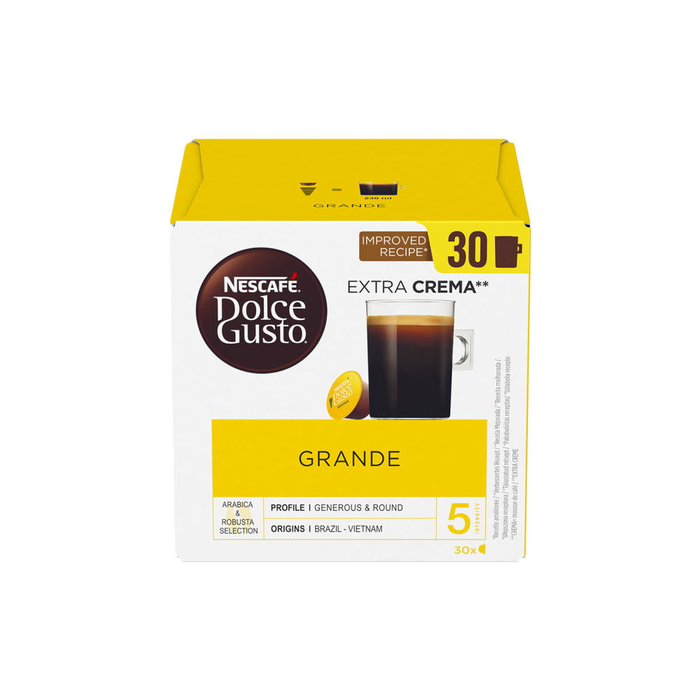 Кофе в капсулах для машин Dolce Gusto® NESCAFÉ Dolce Gusto Grande Extra Crema, 30 шт.