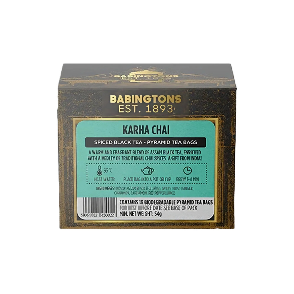 Чёрный чай в пакетиках Babingtons Karha Chai 18 шт