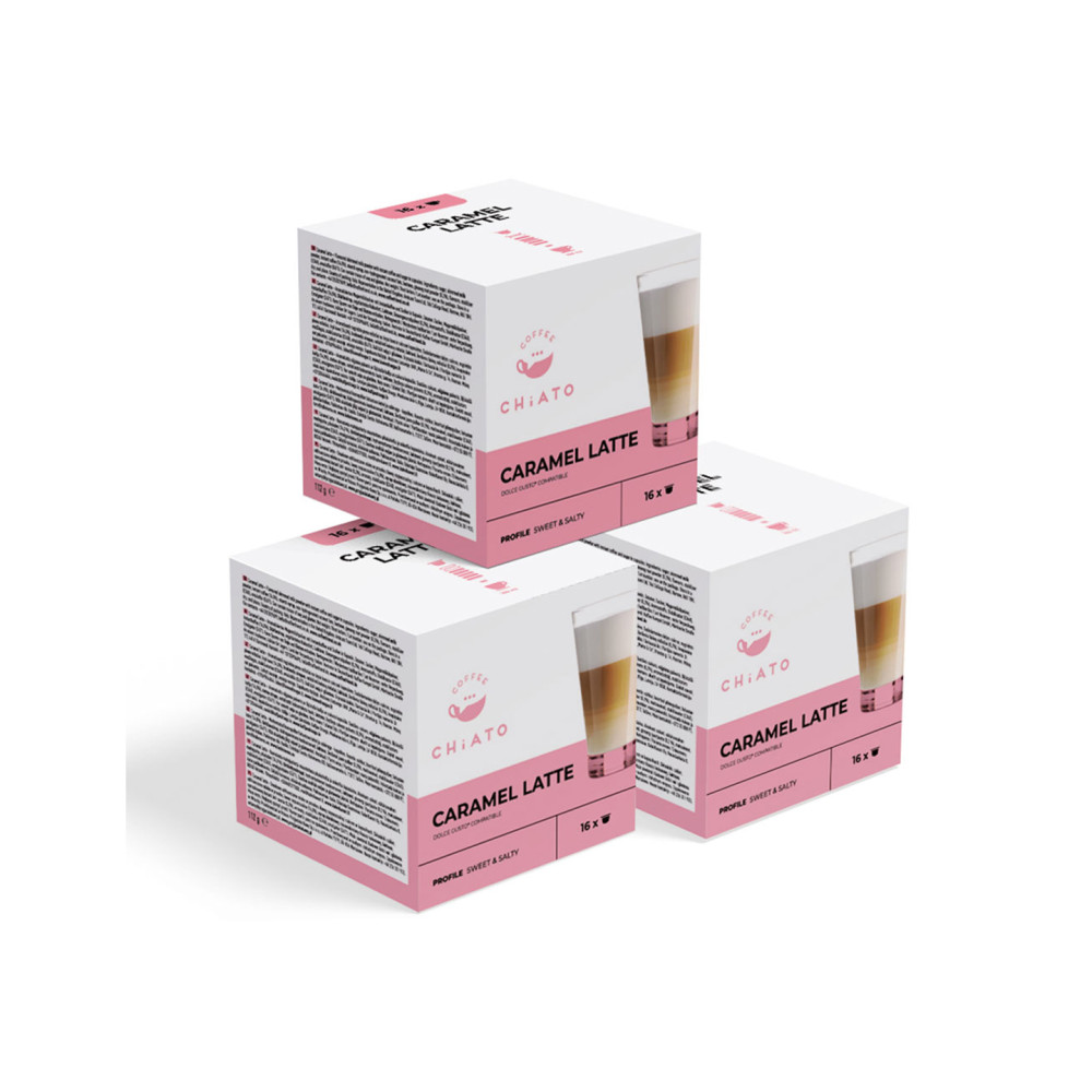 Набор кофе в капсулах CHiATO Caramel Latte подходят для кофемашин NESCAFÉ® Dolce Gusto® 3 x 16 шт