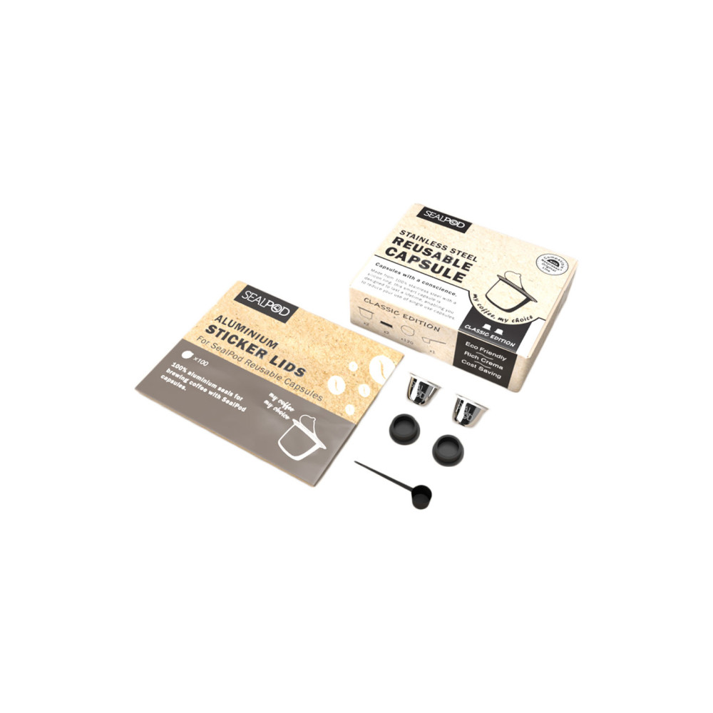 Многоразовая капсула Sealpod Classic Edition подходит для кофемашин Nespresso