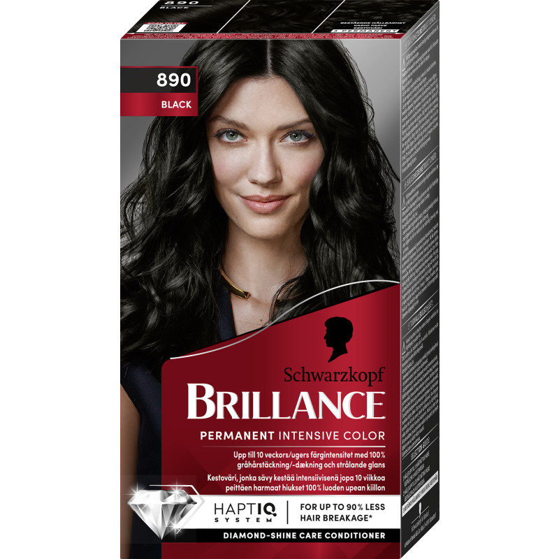 Краска для волос Schwarzkopf Brillance 890 Black