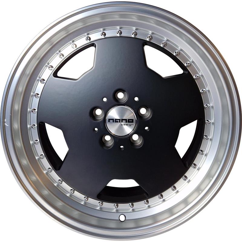 Диски Nano 5852 Matte black machined lip 8x18