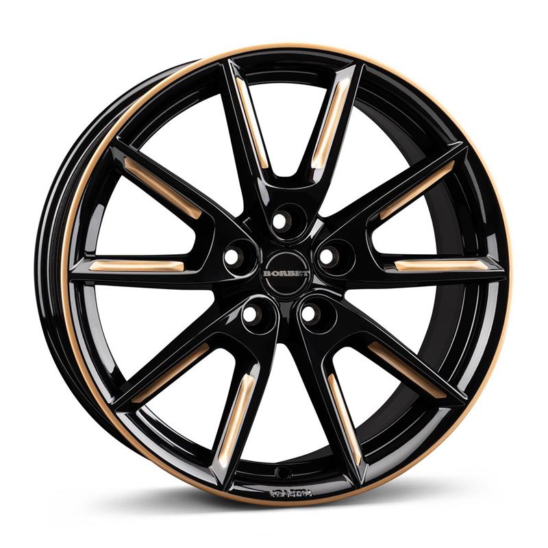Диски BORBET LX18 Black Gloss Gold Spoke Rim