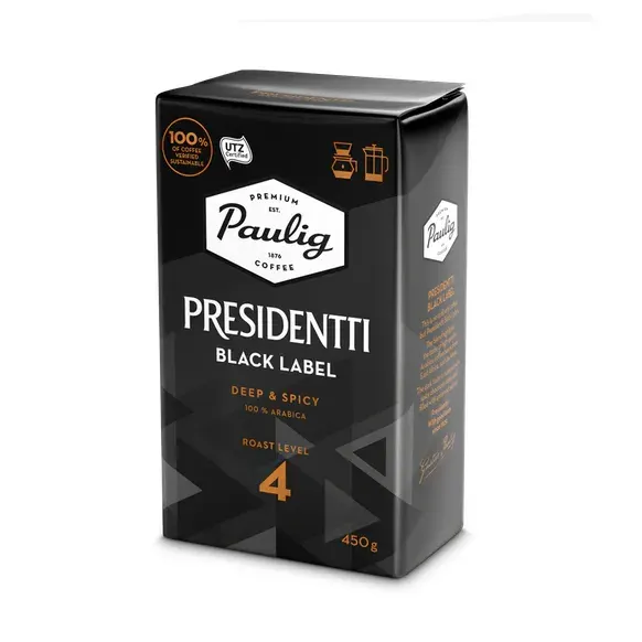 Кофе молотый Paulig Presidentti Black Label 450г ср/п