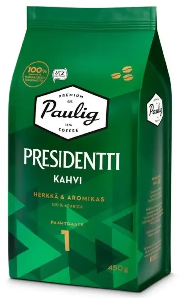 President кофе в зернах 450г, 6411300167791, Paulig