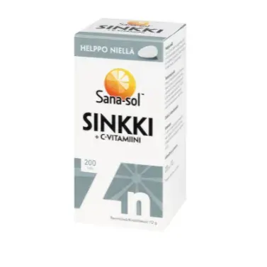 ORKLA HEALTH Sana-sol Цинк + витамин C 200 таблеток