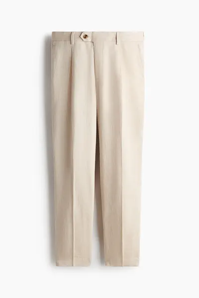 Изысканные брюки из смесового льна Regular Fit