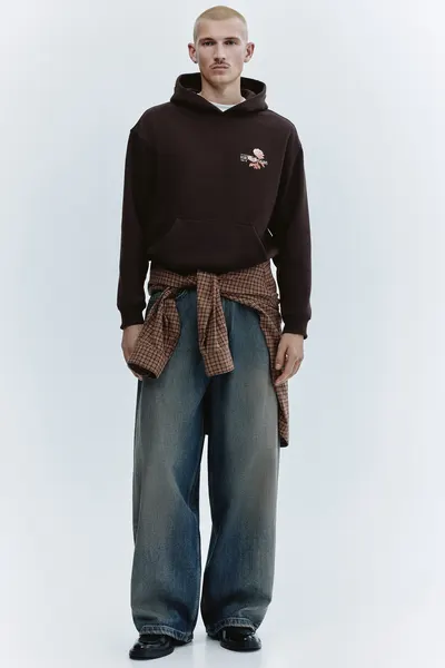 Толстовка с принтом Relaxed Fit