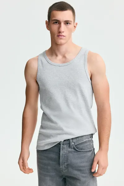 Топ Slim Fit в рубчик