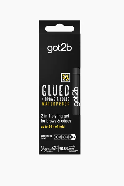 Glued 4 Brows & Edges 2in1 Водостойкий гель для бровей и бровей