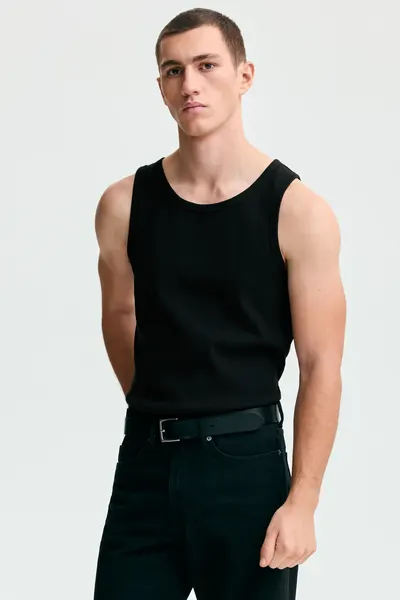 Топ Slim Fit в рубчик