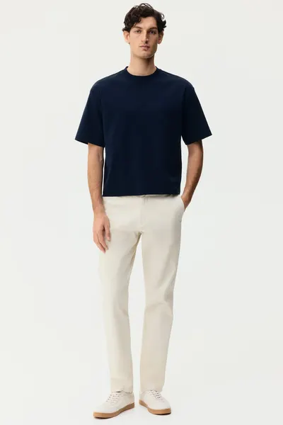 Хлопковые брюки чинос Slim Fit