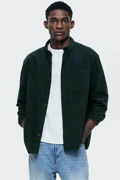 Вельветовая рубашка Regular Fit